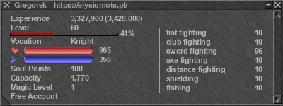 Signature for player Gregorek