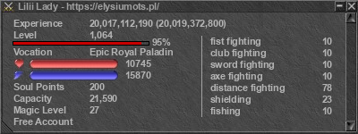 Signature for player Lilii Lady