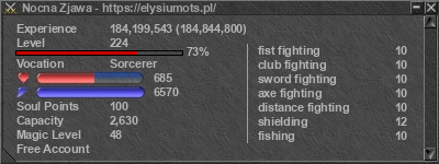 Signature for player Nocna Zjawa