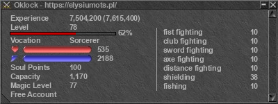 Signature for player Oklock