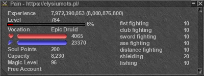 Signature for player Pain