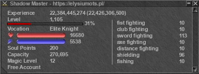 Signature for player Shadow Master
