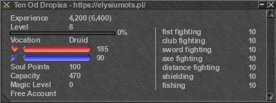 Signature for player Ten Od Dropixa