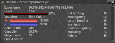 Signature for player Usterki