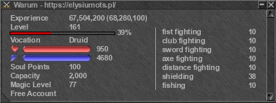 Signature for player Warum