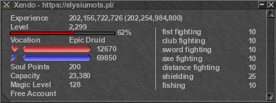 Signature for player Xendo